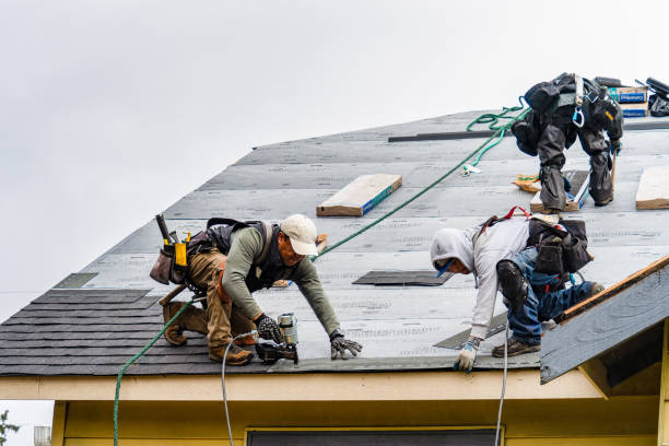 Professional Roofing technician working in East Lansing, MI